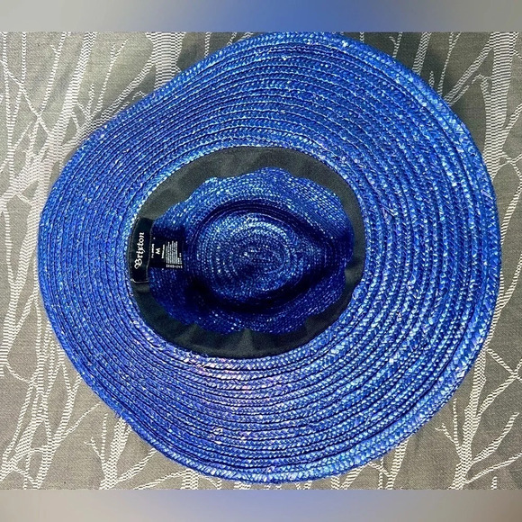 Brixton - Joanna Hat- Wide-brim Straw  Hat - Pacific Blue w/ Purple Undertones. - Picture 14 of 16